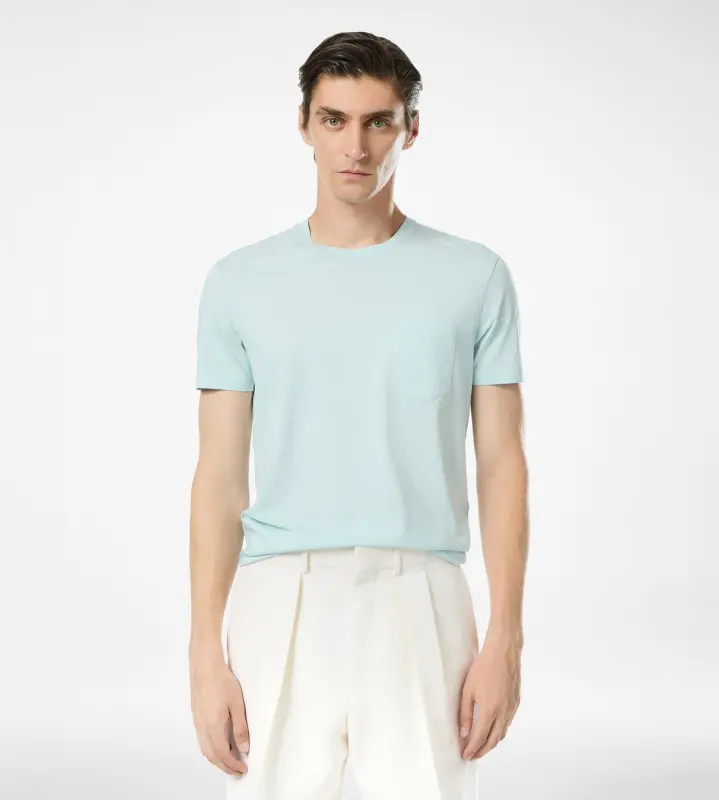 COTTON SILK CREW NECK T-SHIRT online